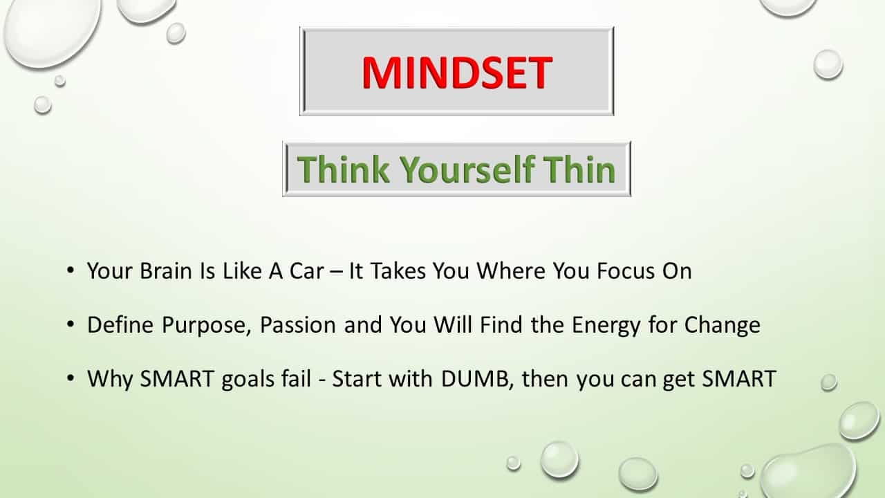 key to lasting brain-driven weight loss:Mindset Hacks-the willpower solution-think yourself thin