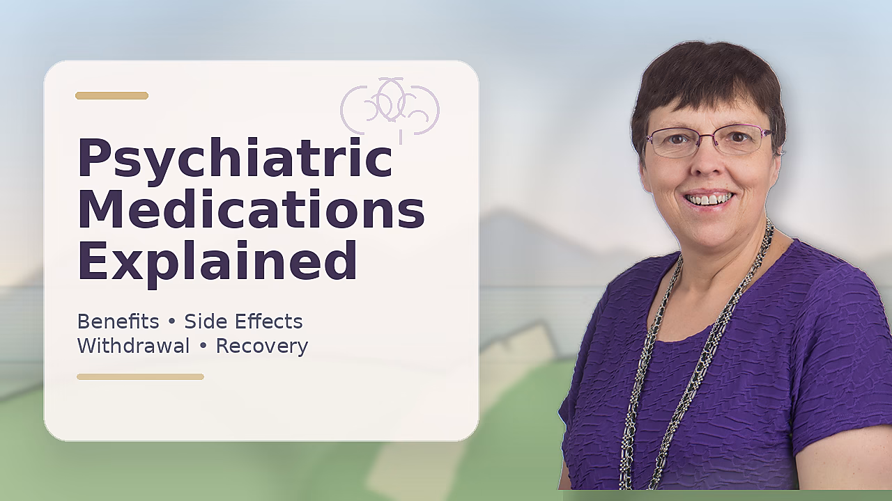 Psychiatric medications educational guide about benefits, side effects, withdrawal, and recovery
